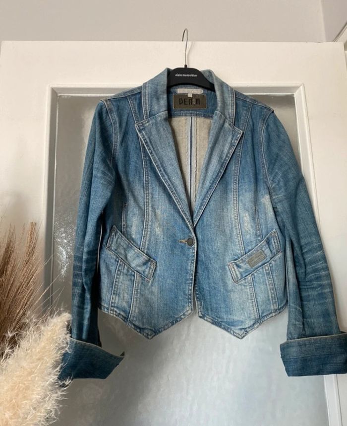 Veste en jean bleu Etam Femme L