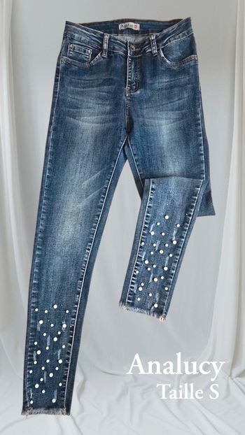 Jean skinny perles