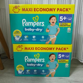 172 couches Pampers taille 5+