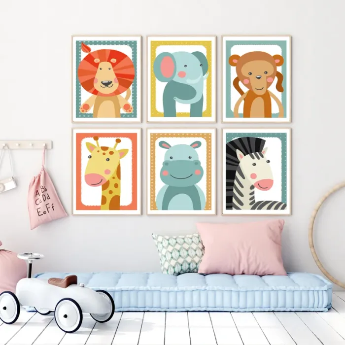 Affiches “Jungle Cirque” pour chambre enfant - photo numéro 3