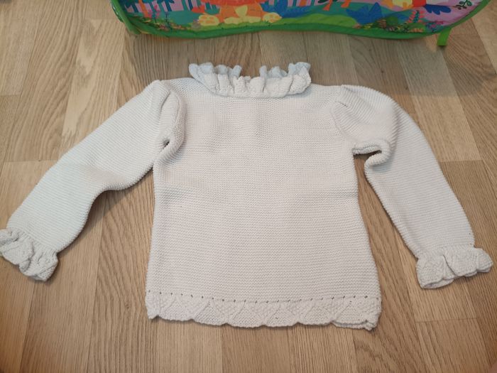 Pull blanc fille taille 24 mois Kiabi