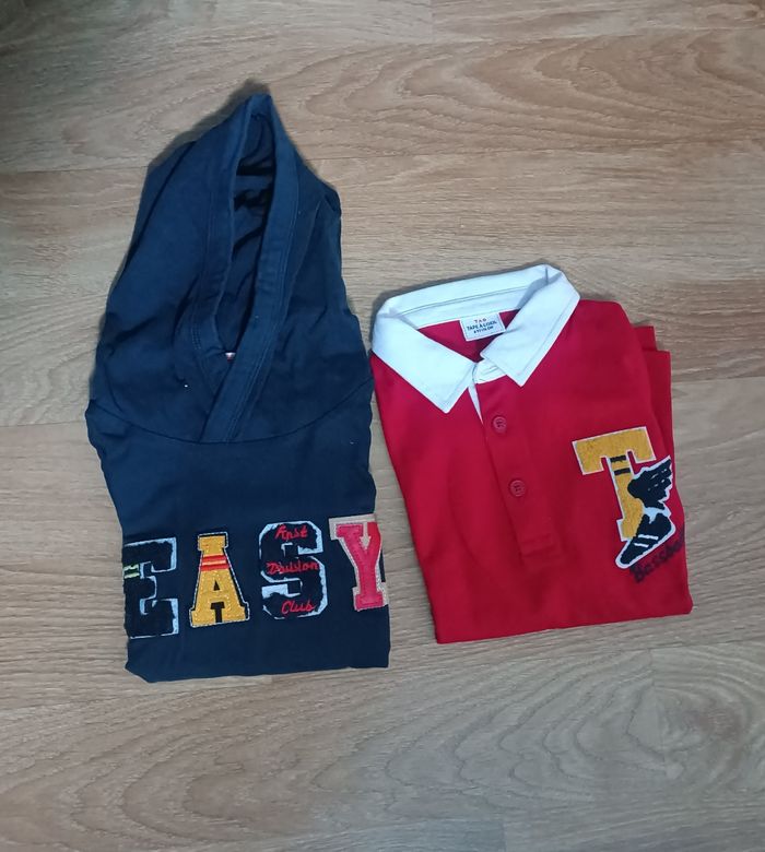 Lot de 2 Tee shirt et polo manches longues Tape à l'oeil 6 ans