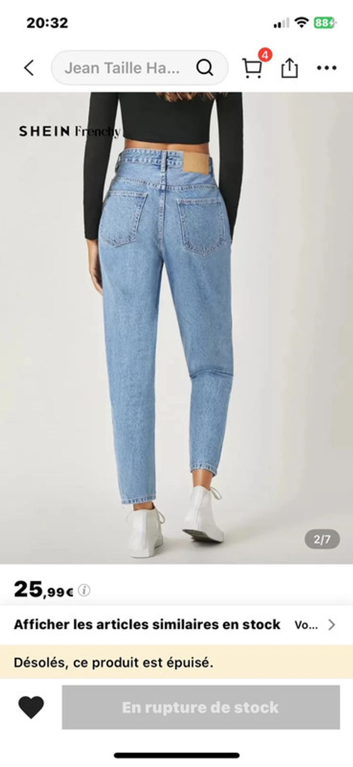 Jean Mom Fit Délavé Taille Haute – Tendance & Jamais Porté - photo numéro 5