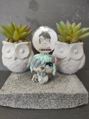 My Littlest Petshop LPS  chien bobtail 1513 dog #geektradelpschien