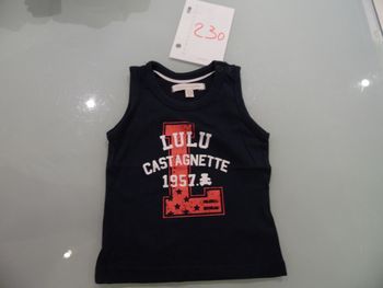 t-shirt 6 mois manche court lulu castagnette