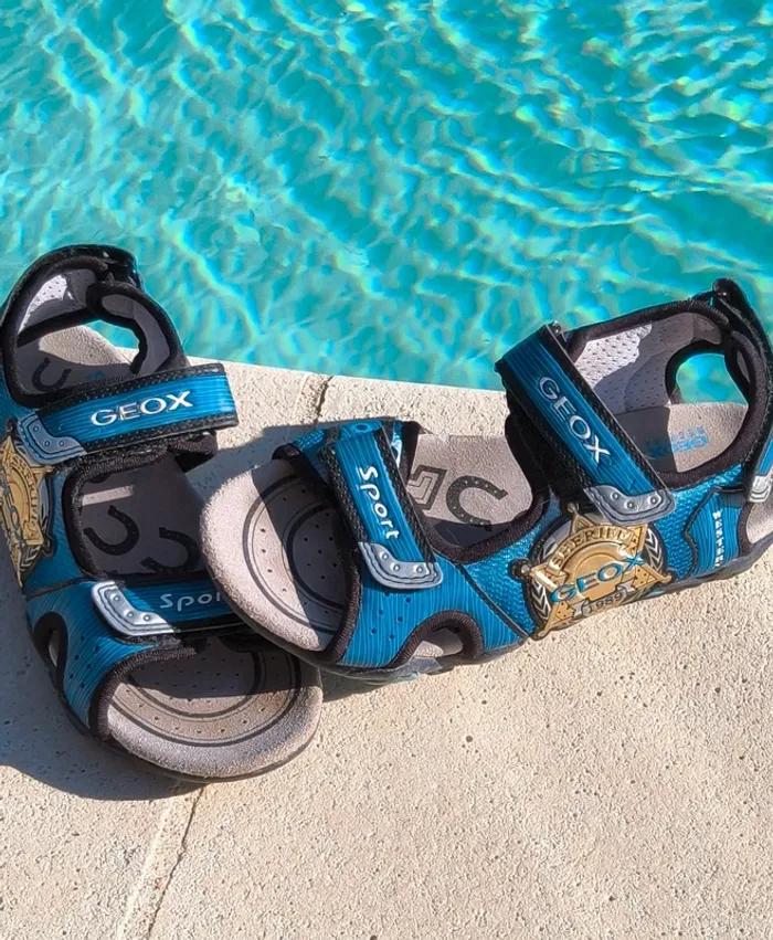 Sandales geox clignotantes cuir - photo numéro 3