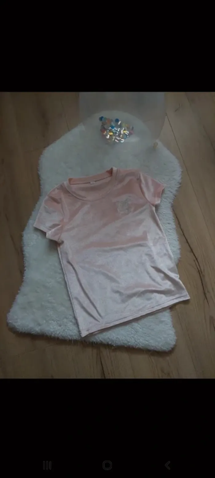 Tee-shirt velours 12 ans - photo numéro 4