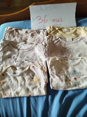 Lot 6 bodies 36mois manches longues