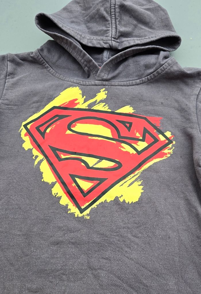 Pull sweat à capuche 5-6 ans garcon Superman - photo numéro 2