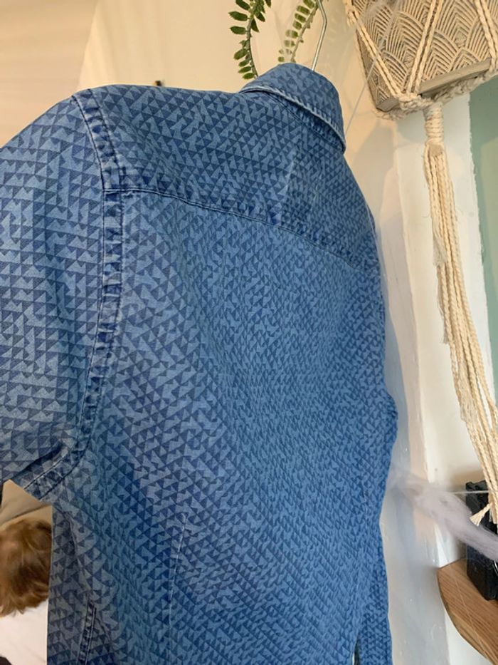 Chemise homme a motif bleu - photo numéro 4