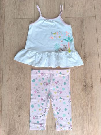 Ensemble été Orchestra débardeur et legging court 23 mois 86cm