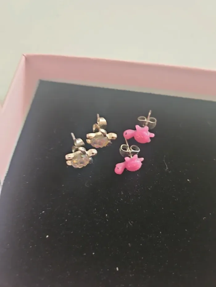 Lot de 2 paires de boucles d'oreille tortue claire's - photo numéro 2