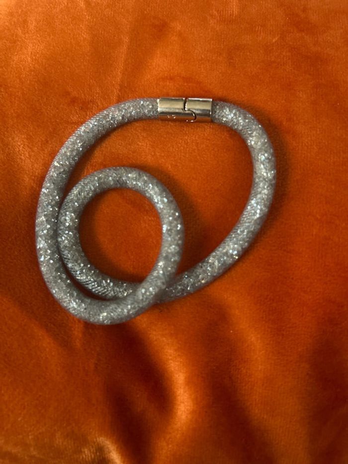 Collier Swarovski gris - photo numéro 3