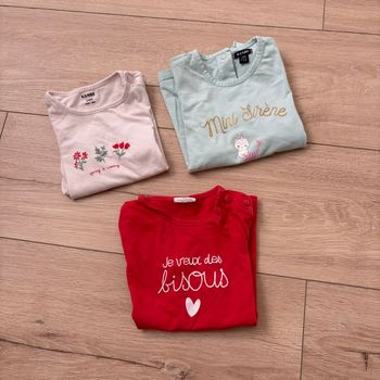 Lot de 3 t-shirts Kiabi fille 24 mois