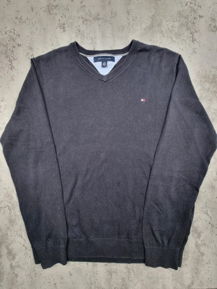 Pull col V Tommy Hilfiger noir, L Hommes - photo numéro 3