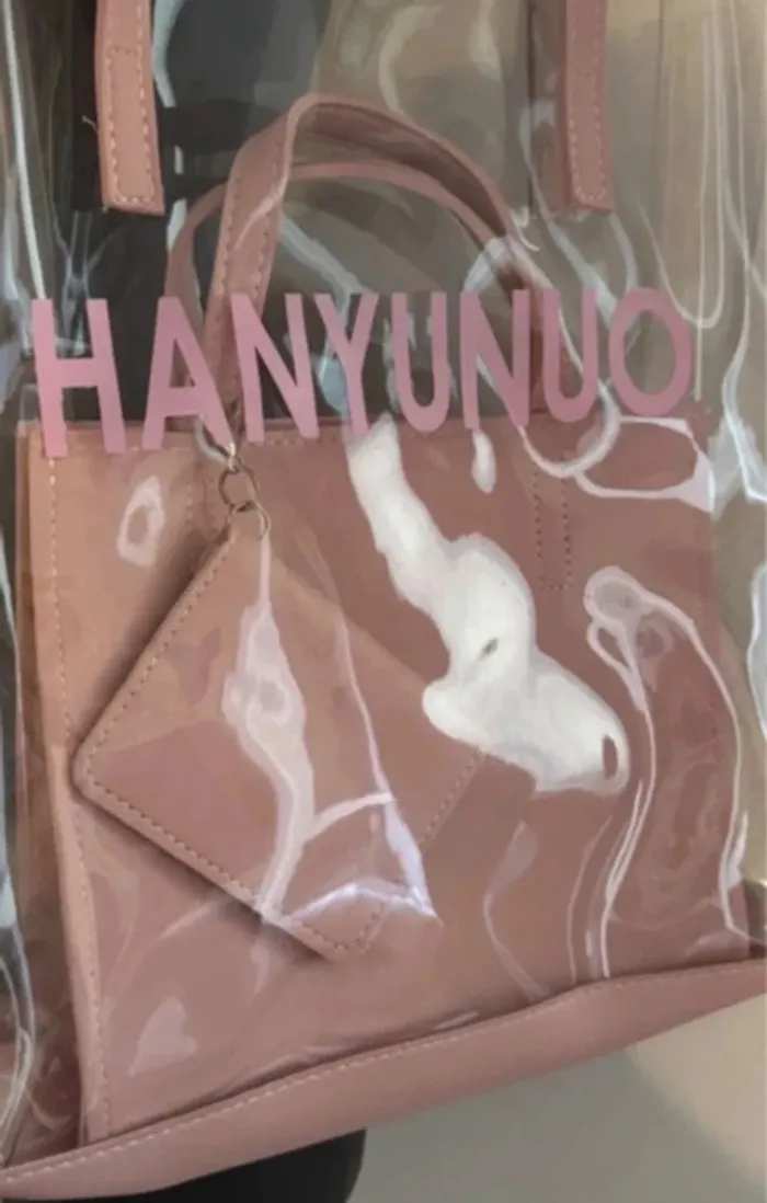 Sac transparent fashion rose neuf - photo numéro 4