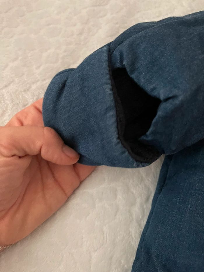 Combi-pilote combinaison hiver bébé doublée velours 6mois 67cm - photo numéro 6