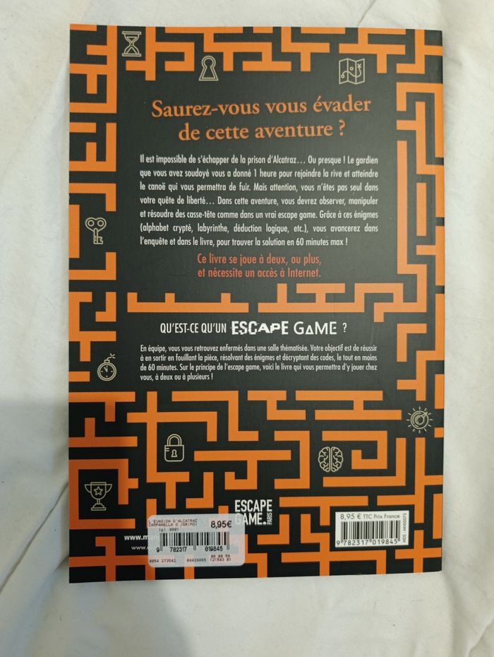 Livre de jeu d'escape game l'évasion d'Alcatraz - photo numéro 2
