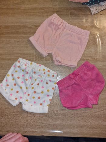 Lot 3 shorts eponge 3 mois