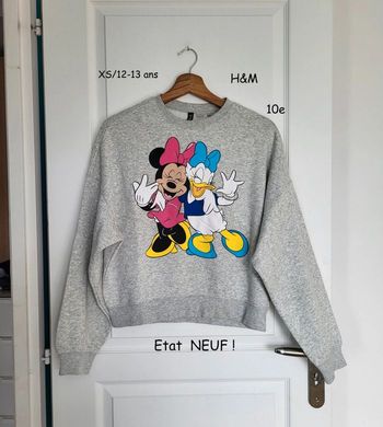 Sweat Minnie H&M neuf XS 12/13 ans