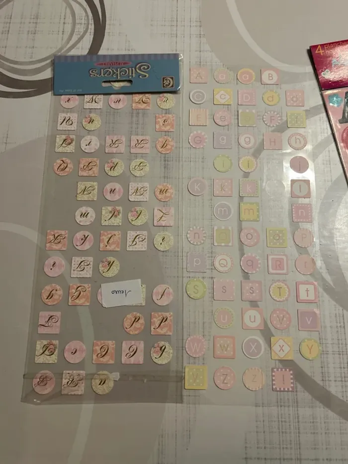 Lots de 7 planches alphabet