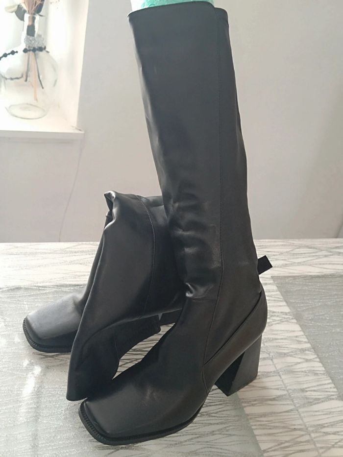 Bottes haute simili cuir-Pointure 36