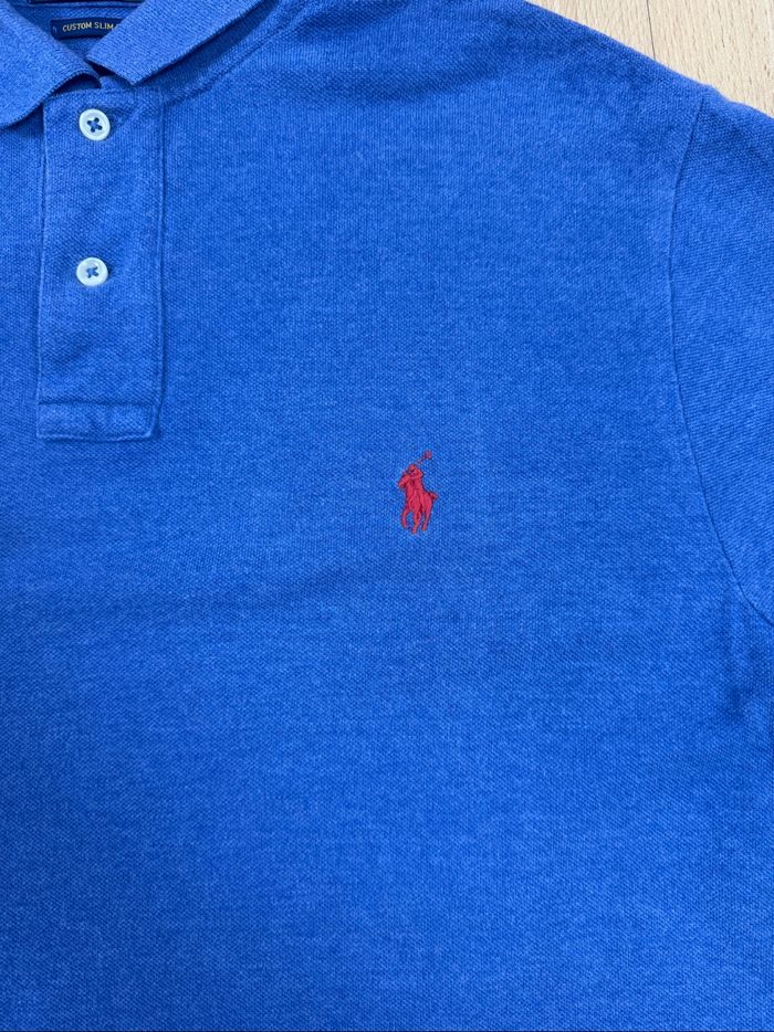 Polo Ralph Lauren bleu homme L – Custom Slim Fit - photo numéro 4