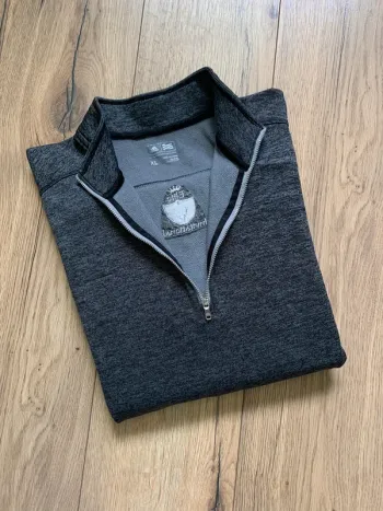 Sweat Adidas Homme - Gris, zip 1/4 - Manches longues - Excellent état - Taille XL