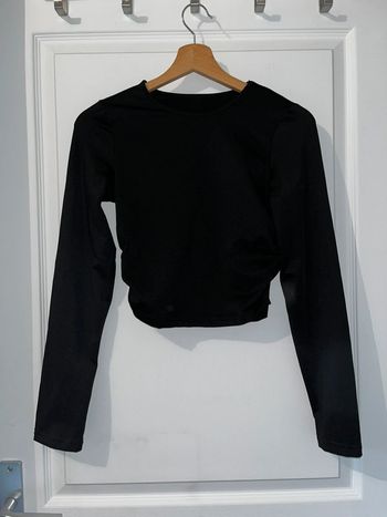 Top à manches longues noir, taille M