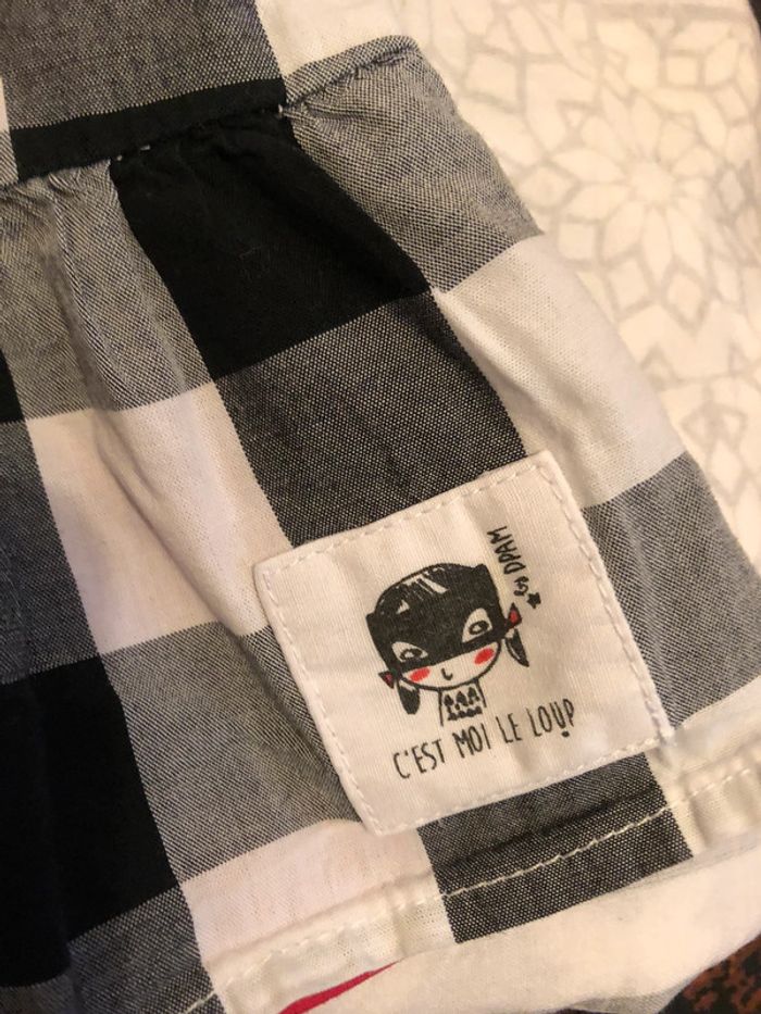 Robe carreaux noir et blanc taille 3 mois le - photo numéro 3