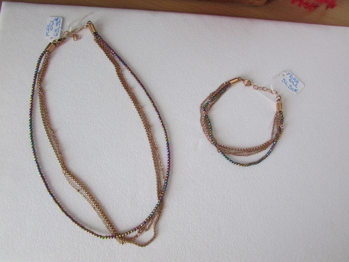 Parure collier + bracelet Rosalie Lys'or - photo numéro 5