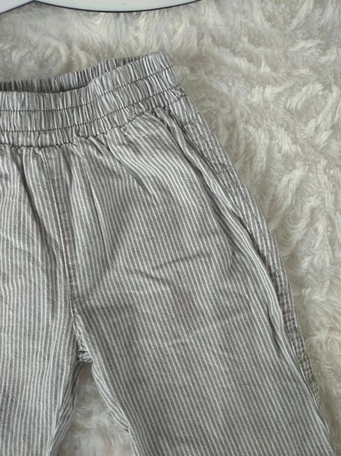 Pantalon léger Mixte 12 mois rayé 100% coton - photo numéro 5