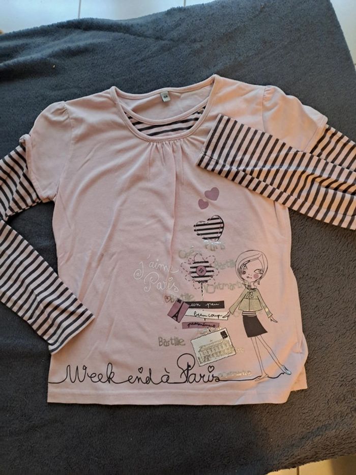 T shirt Paris manches longues 12 ans