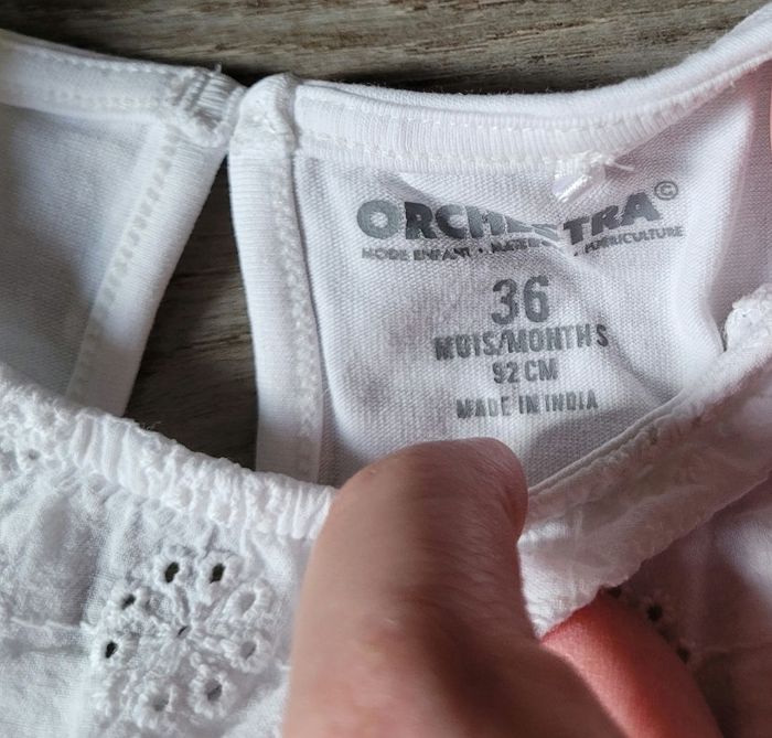 Ensemble t-shirt manches longues et legging effet jeans  taille 36 mois - photo numéro 5