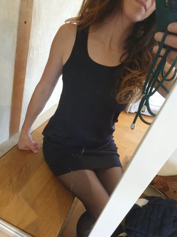 Debardeur noir avec voilage