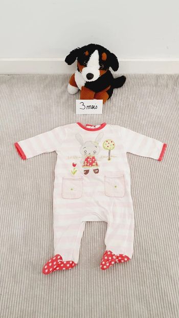 Pyjama en coton lapin bébé fille 3 mois
