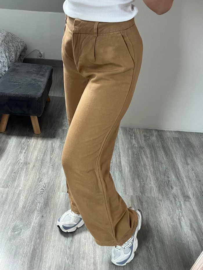Pantalon fluide marron – Camaïeu - photo numéro 4