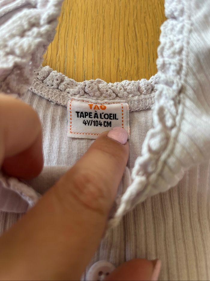 Débardeur Tape à l’œil rose pale 4A TBE - photo numéro 5
