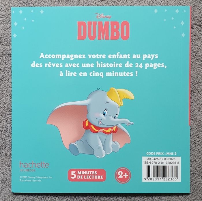 Livre "Dumbo, l'Histoire du film" - Mon Histoire du soir (Dès 3 ans) / Disney Hachette - photo numéro 2