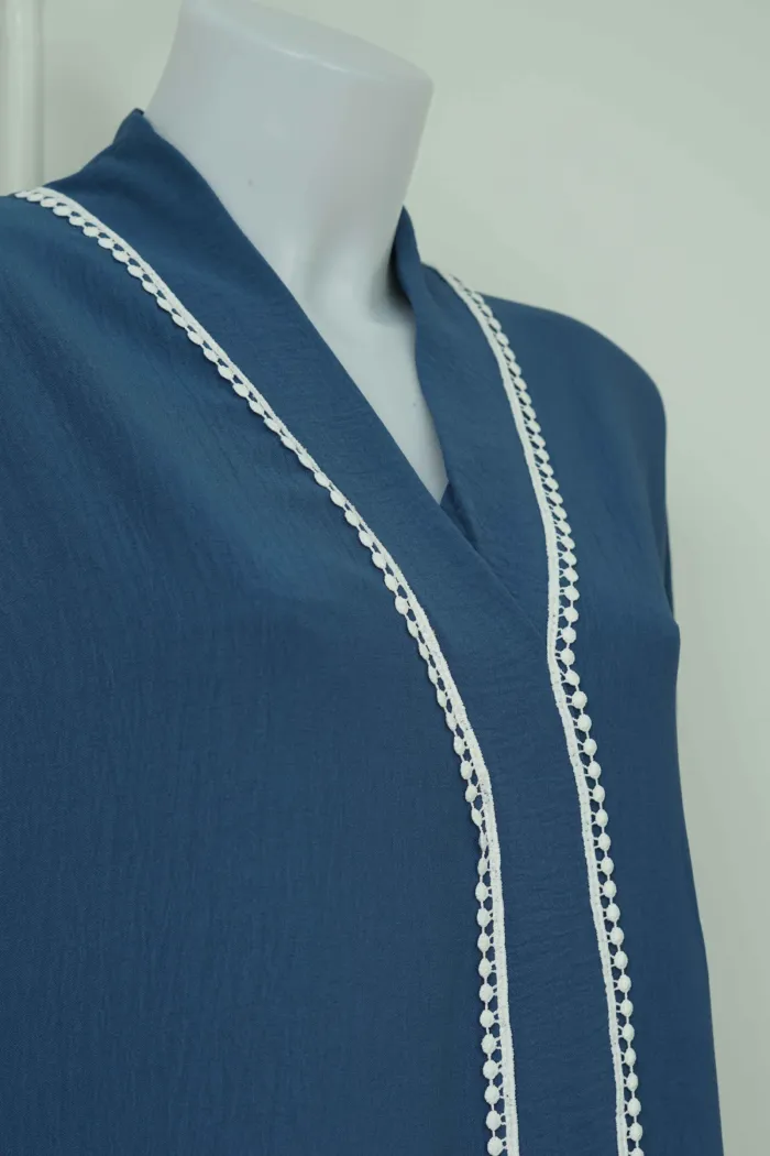 Abaya en jazz, Robe longue fluide et légère - photo numéro 3