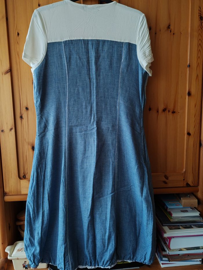 Robe jean bi matiere - photo numéro 2