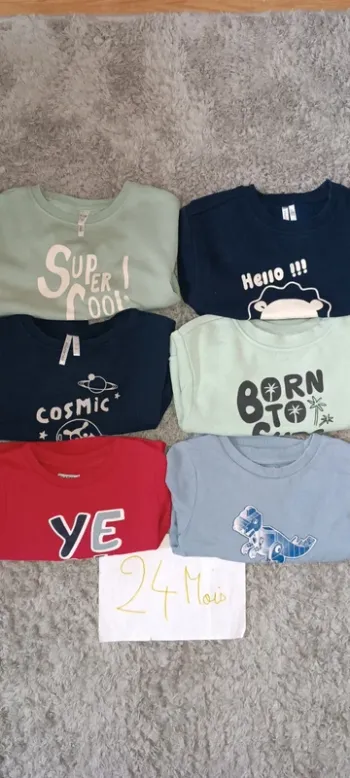Lot 4 sweats (+ 2 offerts🎁) 24 mois
