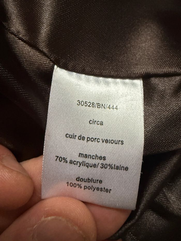 Veste en cuir Un Jour Ailleurs Taille 38 - photo numéro 4