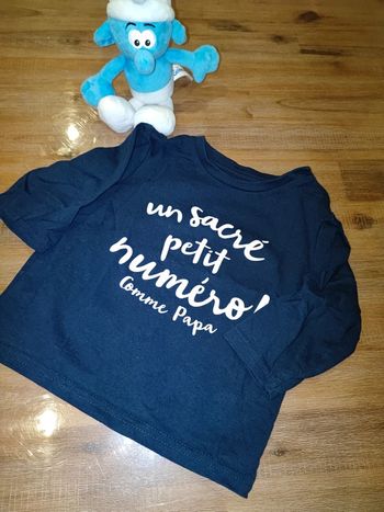 Tee-shirt marine manches longues