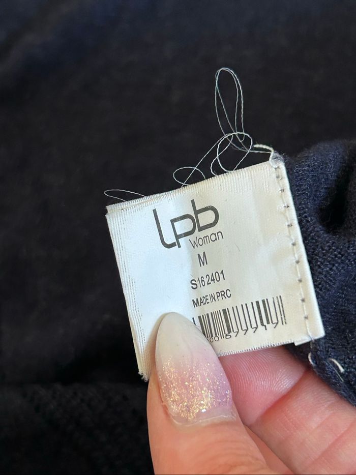 Pull bleu marine à manches longues LPB Woman taille M bon état - photo numéro 10