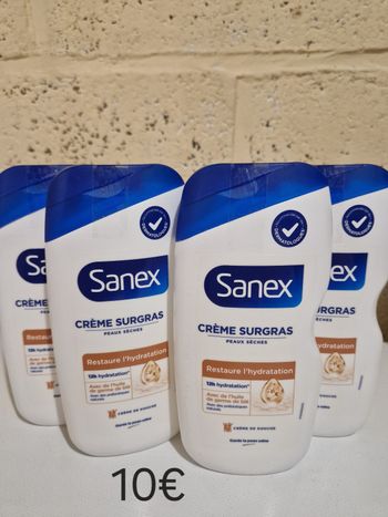 Lot de 4 gel douche sanex restaure l'hydratation 4x425ml 
