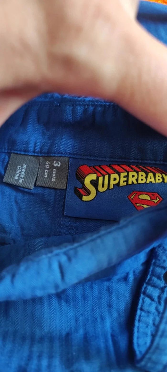 Salopette short Superman 3 mois - photo numéro 3
