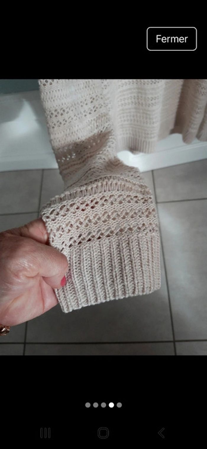 Pull ajouré beige 38 - photo numéro 2