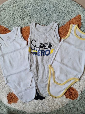 Lot de 3 bodies - 12mois