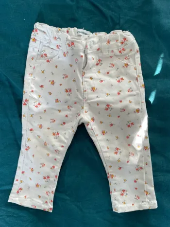 Jean blanc Vertbaudet 12 mois